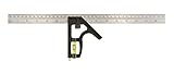 Johnson Level & Tool  420EM-S Heavy Duty Professional Inch/Metric Stainless Steel Combination Square, 16