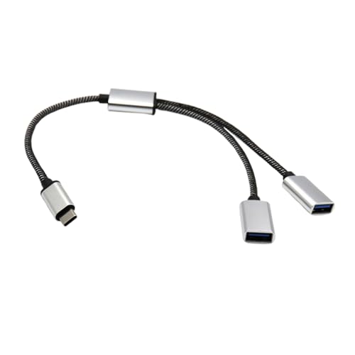 Cable de datos USB, divisor USB, transmisión de 480 Mbps, interfaz tipo C, adaptador de estación de acoplamiento expansor, conector portátil para cámara, teclado, PC, escritorio, portátil, 1 unidad