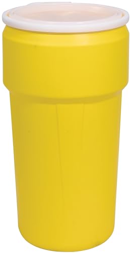 Eagle 20 Gallon Plastic Drum with Lever-Lock Lid Yellow