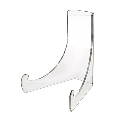 Happyyami Acrylic Plate Stand Display Holder Rack for Kitchen Tea Cake and Dish Lightweight Elegant Design for Home Counter Showcase and Supermarket