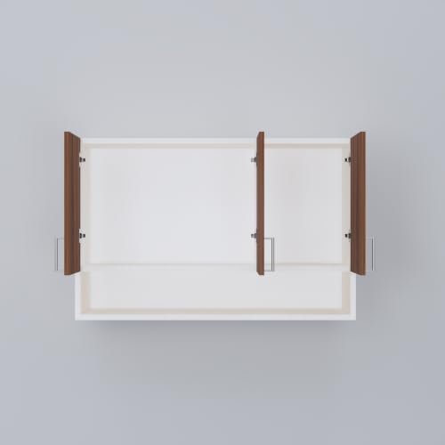Image of SPECIALITY PANELS 3 Door Modular Wall Mounted Kitchen Cabinet with Organizer Shelf Space Saving Storage Unit | Engineered Wood Cupboard for Kitchen Living Room Organizer Furniture | DIY Assembly