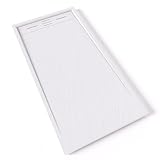 HIEMAL Receveur de douche 70 x 140 cm résine Blanc aspect ardoise + bonde incluse - Salle de bain
