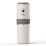 Coffee Maker with Grinder, Electric Burr Coffee Bean Grinder, Portable Espresso Machine, Small Pour-Over Travel Coffee Machine for Car,RV,Camping,Office