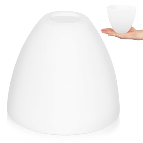 Vaguelly Abat Jour Verre Dépoli pour Lampe Simple et Chic Compatible Lampe de Chevet et Suspension Ambiance Chaleureuse pour Chambre et Salon