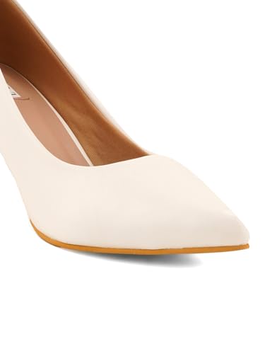 Image of ELLE Women's Solid Stiletto Heel Slip-On Pumps