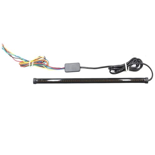 Tira LED trasera de 20cm y 12V-24V con luz ámbar secuencial de freno y giro para coche y camión 5