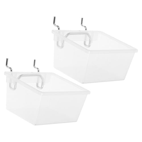 ifundom 2 Bacs à Panneaux Perforés Épais Transparents avec Supports Boîtes de Rangement Compactes pour Outils Accessoires Atelier et Organisation Murale pour Garage et Bricolage