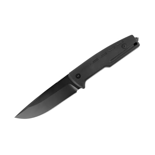 GSG-9 Einsatzmesser EM2 feststehend mit D2 Klinge, Schwarz, G-10 Griffschalen, Spear Point Klinge, Glasbrecher, Gürtelclip, Kydexscheide, 105 mm Klingenlänge