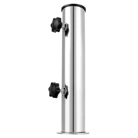 Pied de Parasol QWORK en Acier Inoxydable Cover
