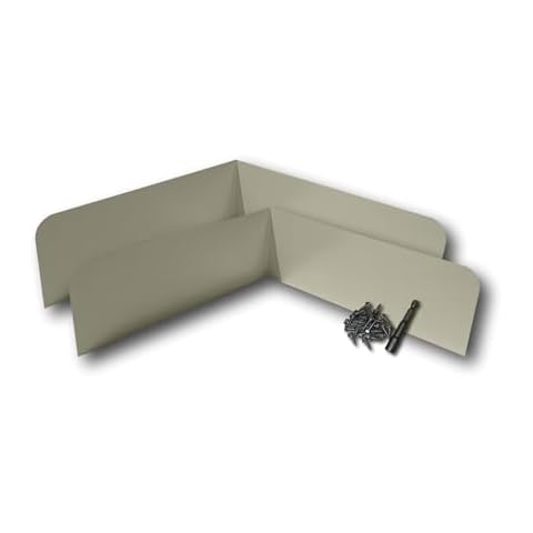 Eagle 1 Rain Gutter Valley Splash Guards, Straight or Bent (2 Per Order) Includes Screws and 1/4" Bit Driver (Classic Bent, Clay) Cover