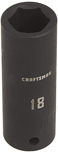 Image of CRAFTSMAN Deep Impact Socket, Metric, 1 /2-Inch Drive, 18mm (CMMT16079)