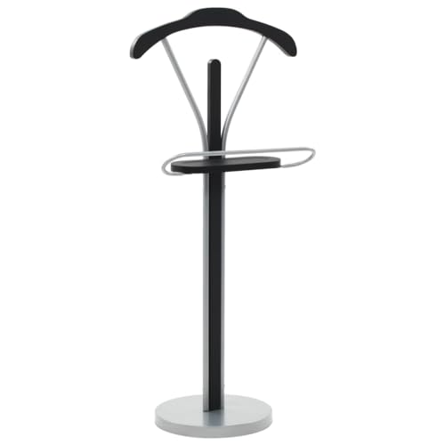 SKM Galán de Noche Negro y Gris 45x35x107 cm,Casa y jardín,Productos del hogar,Organización y Almacenamiento,Almacenamiento de Ropa y armarios,Galanes de Noche,Negro,246721