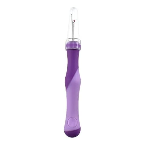 HAHIYO 5.3Inches 1PCs Purple Rubber Seam Ripper Ergonomic Grip Thread Stitch Remover Tool Sewing Stitch Cutter Thread Ripper Unpicker Sewing Accessory&Supply for Crafting Notions Quilting Sewing Hem Cover