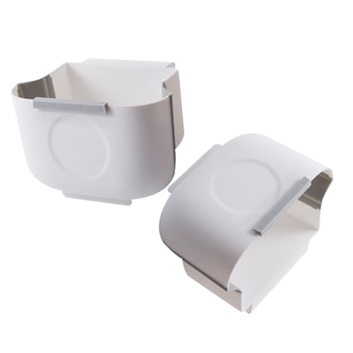 Caneca de basura plegable Tofficu 2 piezas 10L blanca