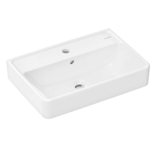 hansgrohe Xanuia Q Waschtisch Compact, 1 Hahnloch, mit Überlauf, 550x370mm, weiß, 60209450