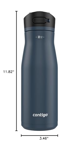 Image of Contigo Ashland Chill 2.0 Insulated Stainless Steel Water Bottle, 32oz, Blueberry