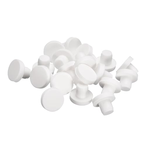 Image of uxcell 20 Pieces White Rubber Stopper, S9 Waterproof Plug Holes for 9mm / 0.35 inch Hole