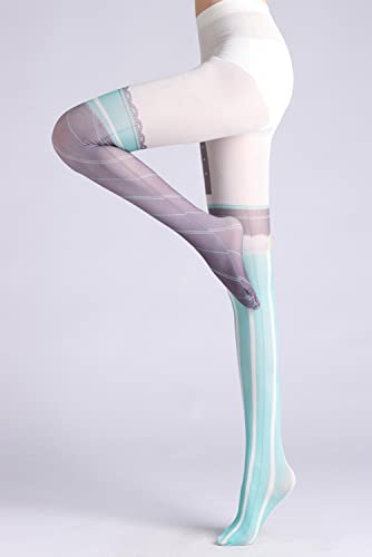 Image of Sahabowi Women Tights, Opaque High Waist Pantyhose, Vintage Control Top Stockings