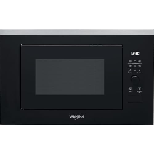 Whirlpool - Microondas integrable WMF250G negro, 25 L, 900W, gril plato giratorio de 28 cm, 7 niveles de potencia Whirlpool - Microondas integrable WMF250G negro, 25 L, 900W, gril plato giratorio de 28 cm, 7 niveles de potencia