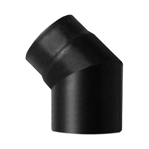 Curva 45 ° DN 150 esmaltado pintado 600 grados para pellet o estufa SCE tubo de acero negro de leña