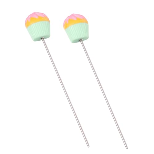 COLLBATH 2pcs Stainless Steel Cake Tester Easy Wash Chic Biscuits Baking Test Needle for Cake Bread Muffin