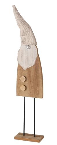 levandeo Deko Aufsteller H63cm Weihnachtsmann Holz Braun...