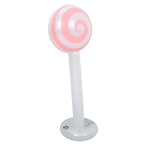 Parliky Decoración Navidad Inflable Bastón de Gigante con Base Adorno Candyland Resistente PVC para Fiesta Cumpleaños Jardín Exterior