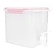 Cabilock Distributeur de Boissons Pichet D' avec Robinet 3. 5L En Plastique Carafe Clair Contenants De Jus Boisson Cruche Chaud Froid Thé Pichet pour Réfrigérateur Réfrigérateur Rose