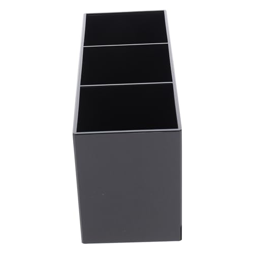 PRETYZOOM Organizer Trucco Multifunzione in Acrilico Nero Portapennelli e Scatola da Scrivania per Casa e Ufficio con Scomparti e Ampio Spazio per Cosmetici e Accessori