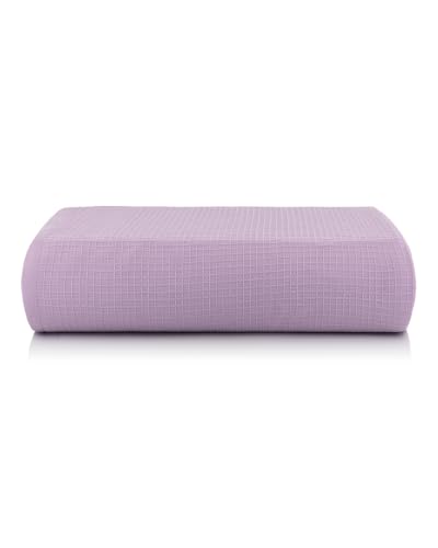 Image of Casa Copenhagen, Egyptian Cotton - Waffle Terry Towel 4 Piece 100% Cotton Large Bath Towel Set - Purple Rose