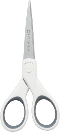 Westcott 5-Inch Micro-Tip Fabric Scissors with Titanium-Bonded Blades - Craft Scissors for Paper and Fabric, Sewing, and More