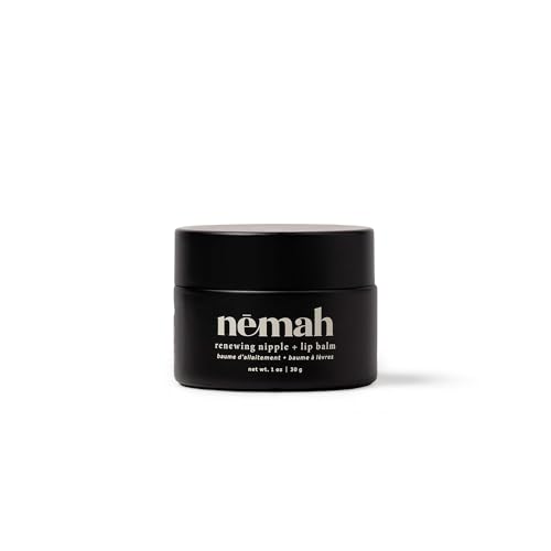 Image of Nemah Nipple Cream, Nipple Cream For Breastfeeding, 2 In 1 Nursing Balm And Lip Balm, Non-Greasy Balm With Calendula Jojoba Mango For Dry Skin, Postpartum Essentials, Vegan and Cruelty-Free, 1 Oz