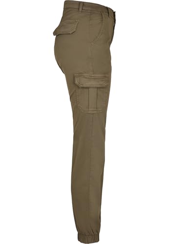 Urban Classics Damen Ladies High Waist Cargo Pants Hose, Grün (Olive 00176), W(Herstellergröße: 28)