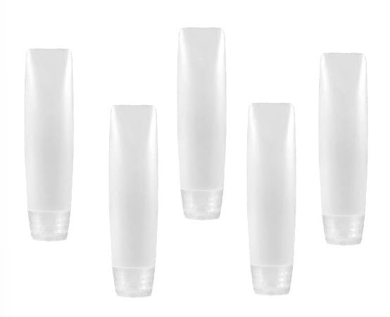 5 Pcs 1 oz Travel Bottles Empty Refillable Toothpaste Tubes Containers Small Mini Size Squeeze Dispensers Refillable Containers