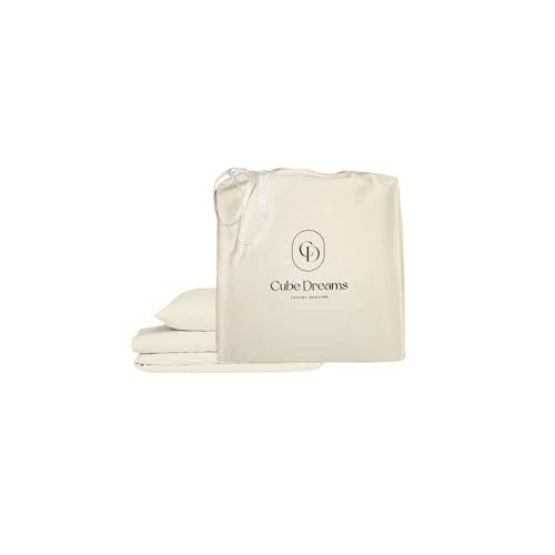 Cube Home, Luxury 3 pcs Bedding Set (200x200cm Duvet Cover + 2 75x50cm Pillowcases), 100% Natural Bamboo, Soft, Breathable