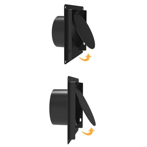 Kit de ventilación de secadora de 4 pulgadas con placa empotrada y codo de 90 grados 6