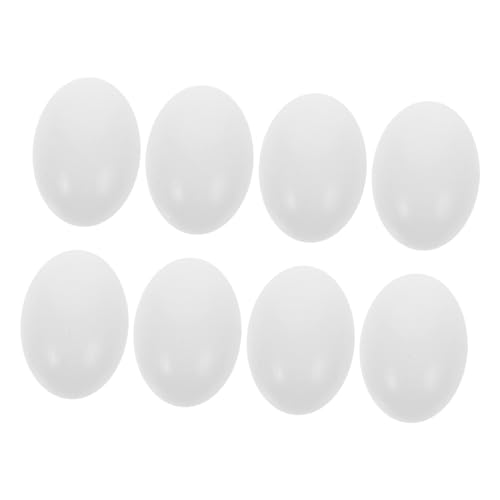 NULYLU 8Pcs Unfinished Eggs for DIY Crafting Realistic Fake Eggs for Chicken Nests for Easter Decorations and Creative Projects
