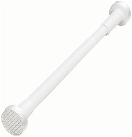 Adjustable Closet Rods - No Drill Extendable Clothes Rail for Windows & Bathroom, Space-Saving Wardrobe Organizer, White 35-50 cm (11.75" - 19.75")