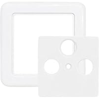 Axing SZU 2-10 Abdeckungen, zweiteilig, Maße 75 x 75 mm, TV/R/SAT, 5 SSD 6-xx, weiß