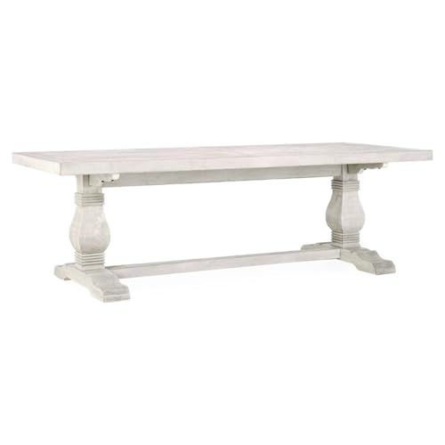 Kosas Home Quincy 94" Reclaimed Solid Pine Wood Dining Table in Nordic Ivory