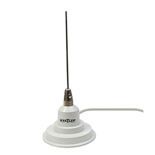 Hustler IC100W CB Radio Antenna Magnetic Base 41" Whip (White)