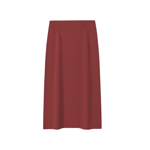 Jupe crayon stretch bordeaux ajustée et extensible confort absolu