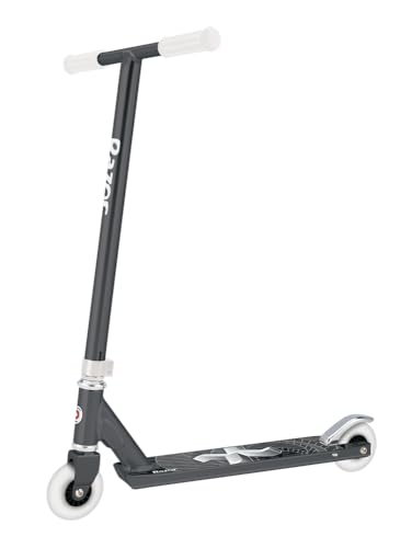 Razor Pro X Scooter de Trucos, Ruedas Performance-100 mm, Plataforma de Aluminio con Bordes Redondeados 485mm, Scooter para Trucos de Calidad de Profesional, 8+, 100 kg - Gris