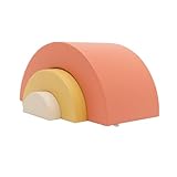 IGLU SOFT PLAY Ensemble de Toboggan XXL en Mousse Parcours de Motricité Bebe (Pastel Autumn, Rainbow)