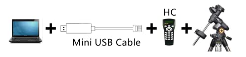 Washinglee Mini USB Cable for Celestron HC for Hand Controller with Mini USB Port USB A Control Cable for Celestron Computerized Telescope. (6 FT/ 1.8M) - Image 2