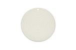 Le Creuset Cool Tool, Pot Holder/Trivet, Silicone, Round, 20 cm, Meringue, 42404207160000