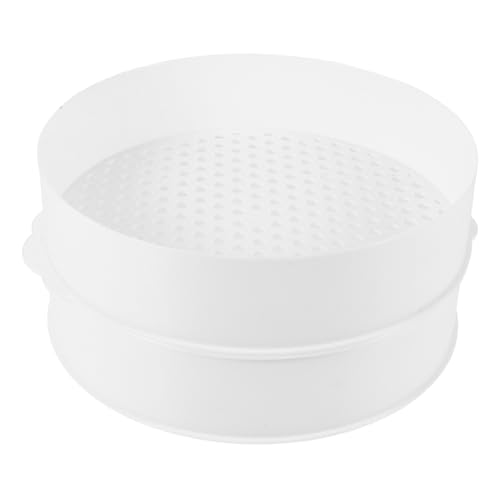 ULTECHNOVO Estuche Vapor Doble para Microondas Profesional para Alimentos Apto para Cocinar al Vapor Pescado y Arroz Diseño Blanco Pequeño con Doble Ventilación Segura y Rápida Disipación de