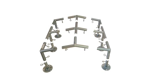 6 Leg Style Carport Canopy EMT Pipe Fittings Low Peak Connectors with 102 Degree Angle (Choose Size) (Connects 3/4 Pipe)