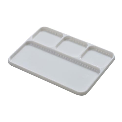 BRIGHTFUFU 1Pc Sauce Dish Compartment Seasoning Plate for Dipping Sauces for Vinegar and Soy Sauce Easy to Clean White Color for Home and Restaurant Use