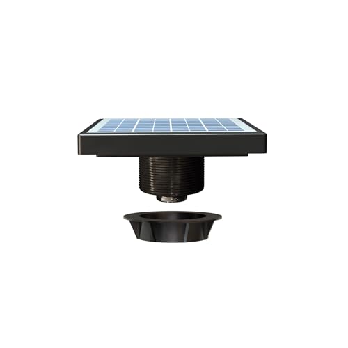 Ventilador solar para cobertizos Quietcool UTF-SLR-04-L con luz integrada - sin necesidad de cableado - panel solar de 3,5 W miniatura 7